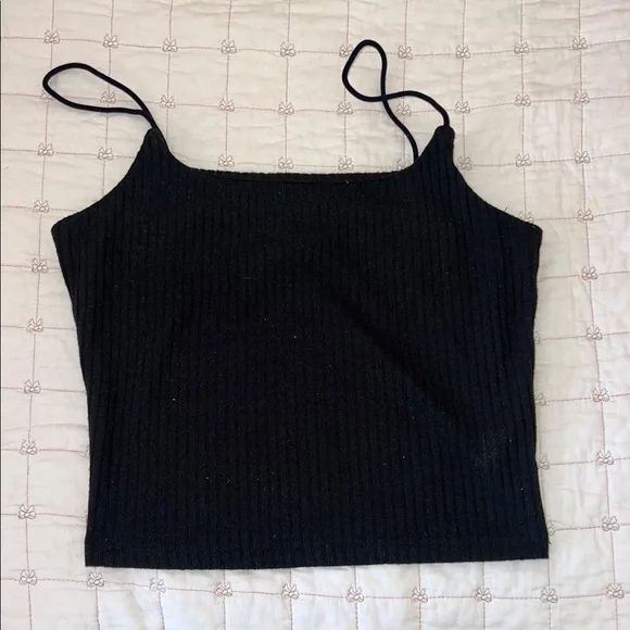 SHEIN Black Ribbed Camisole Top - Picture 1 of 3